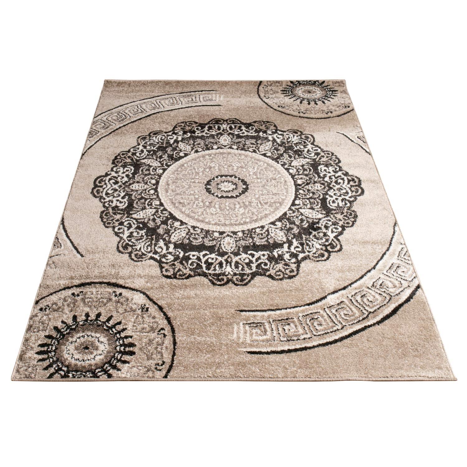 KURZFLORTEPPICH, mit Mandala-Muster, Braun, 80 x 150 cm - Braun, Textil (150/80cm) - KADIMA DESIGN