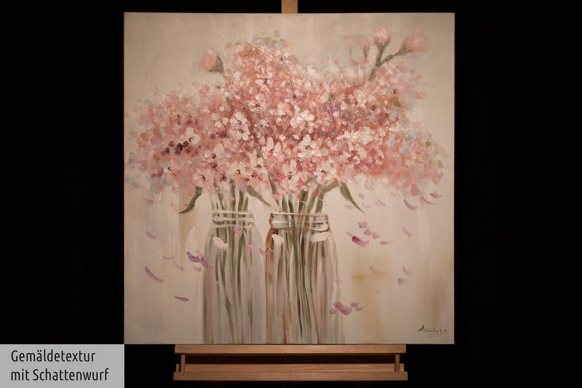 ÖLGEMÄLDE 80/80 cm - Pink, Holz/Textil (80/80cm) - KUNSTLOFT