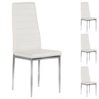 ESSZIMMERSTUHL NATHALIE 4er-Set weiß - Weiß, Textil/Metall (43/100/50cm) - IDIMEX