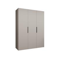 DREHTÜRENSCHRANK 202/150/52 3-türig - Kaschmir/Schwarz, Holz (150/202/52cm) - MÖBEL KRYSPOL