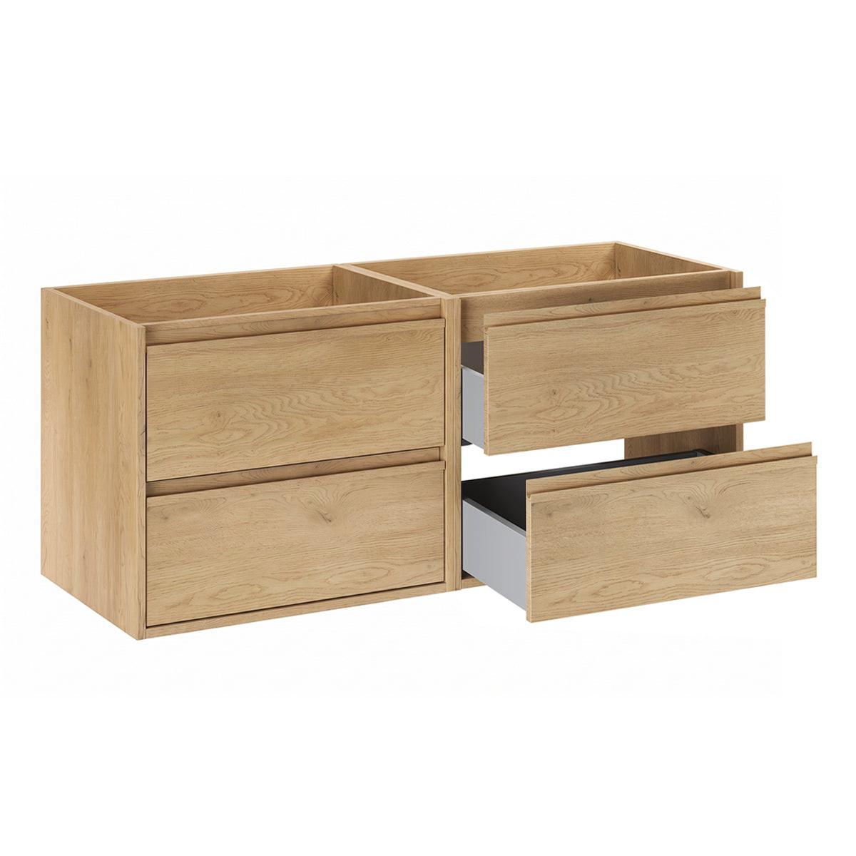 DOPPELWASCHTISCH 121cm Edmé Holz - Braun, Holzwerkstoff (121/52/46cm) - Petits-meubles