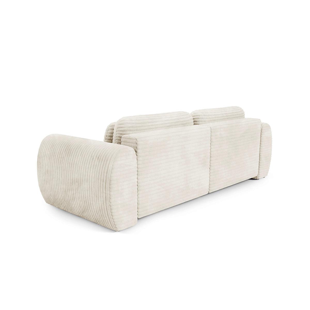 ECKSOFA Camilla 3 Sitzplätze Gebrochenes Weiß - Weiß, Holz (270/165cm) - Petits-meubles