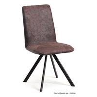 ESSZIMMERSTUHL drehbar (4er-Set) Denny 47x92x60 Schwarz/Braun - Schwarz/Braun, Kunststoff (60/92/47cm) - 58aufmkessel