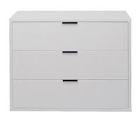 KOMMODE Erna 81x45x67 Kreidegrau matt Lack - Hellgrau, Holzwerkstoff (81/67/45cm) - 58aufmkessel