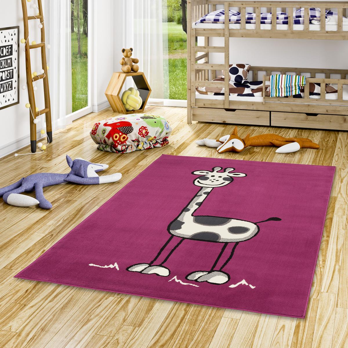 KINDERTEPPICH TRENDLINE GIRAFFE - Pink, Textil (185/270cm) - Pergamon