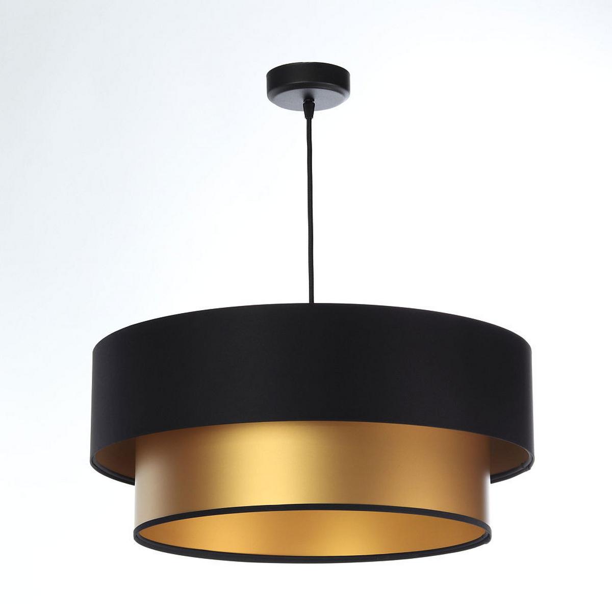 HÄNGELEUCHTE Gold 60/20 cm - Goldfarben/Schwarz, Kunststoff (60/1/20cm) - ONZENO