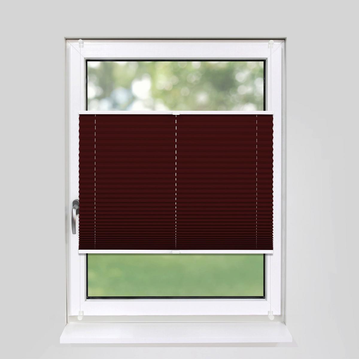 PLISSEE Basic 75 x 150cm Klemmfix ohne Bohren - Rot, Textil (75/150cm) - Deco-Raum