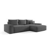 ECKSOFA Walken Mit Schlaffunktion - Dunkelgrau, Holzwerkstoff/Textil (280/185cm) - Fun Möbel