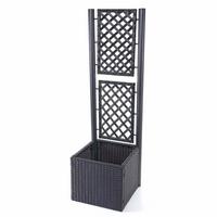 POLY-RATTAN RANKGITTER Anthrazit - Anthrazit, Kunststoff (43/142/43cm) - MCW