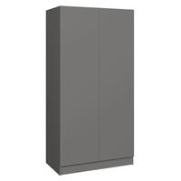 DREHTÜRENSCHRANK Look mit 2 Türen, 90 cm, graphitfarben - Graphitfarben, Holzwerkstoff (90/180/50cm) - Beautysofa