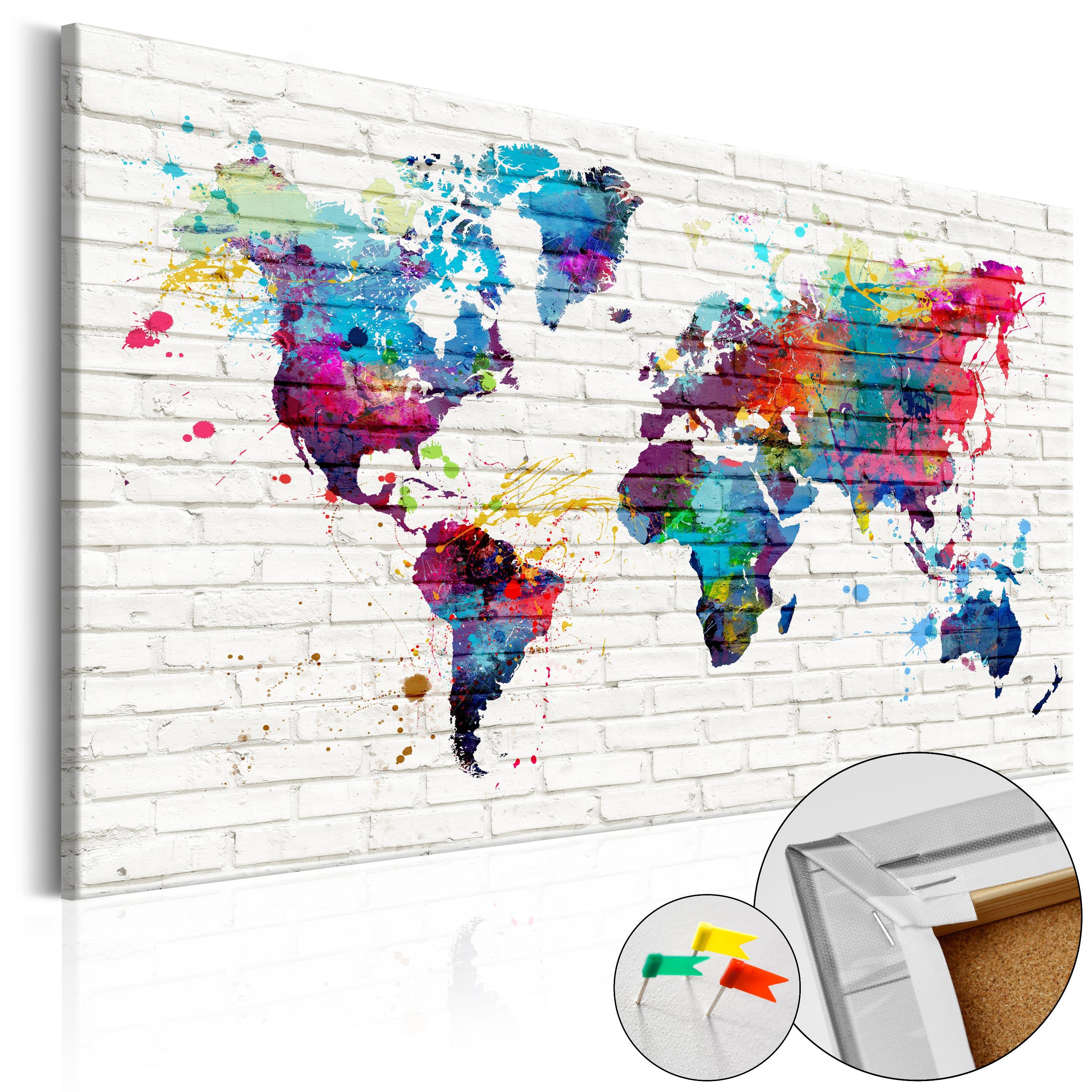 PINNWANDBILDER Bunt 120/80 cm - Multicolor/Weiß, Naturmaterialien/Textil (120/80cm) - KUNSTLOFT