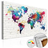 PINNWANDBILDER Bunt 120/80 cm - Multicolor/Weiß, Naturmaterialien/Textil (120/80cm) - KUNSTLOFT