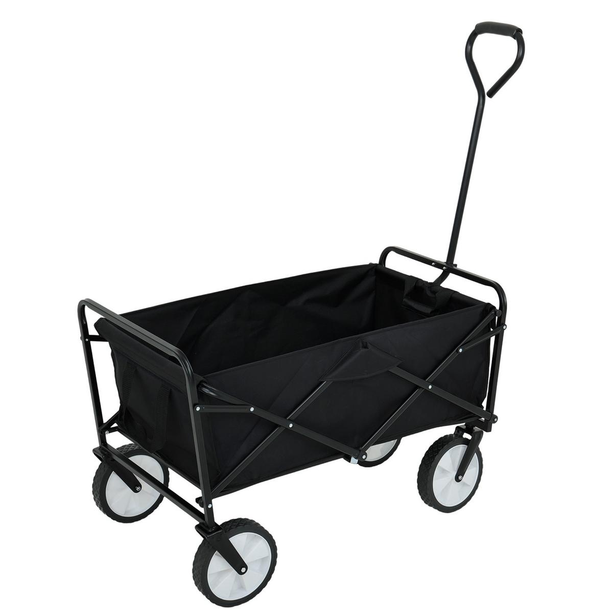 BOLLERWAGEN Faltbar, Strandwagen mit 110 kg Tragkraft - Schwarz, Textil (50/59/50cm) - RAUMHIRSCH FURNITURE