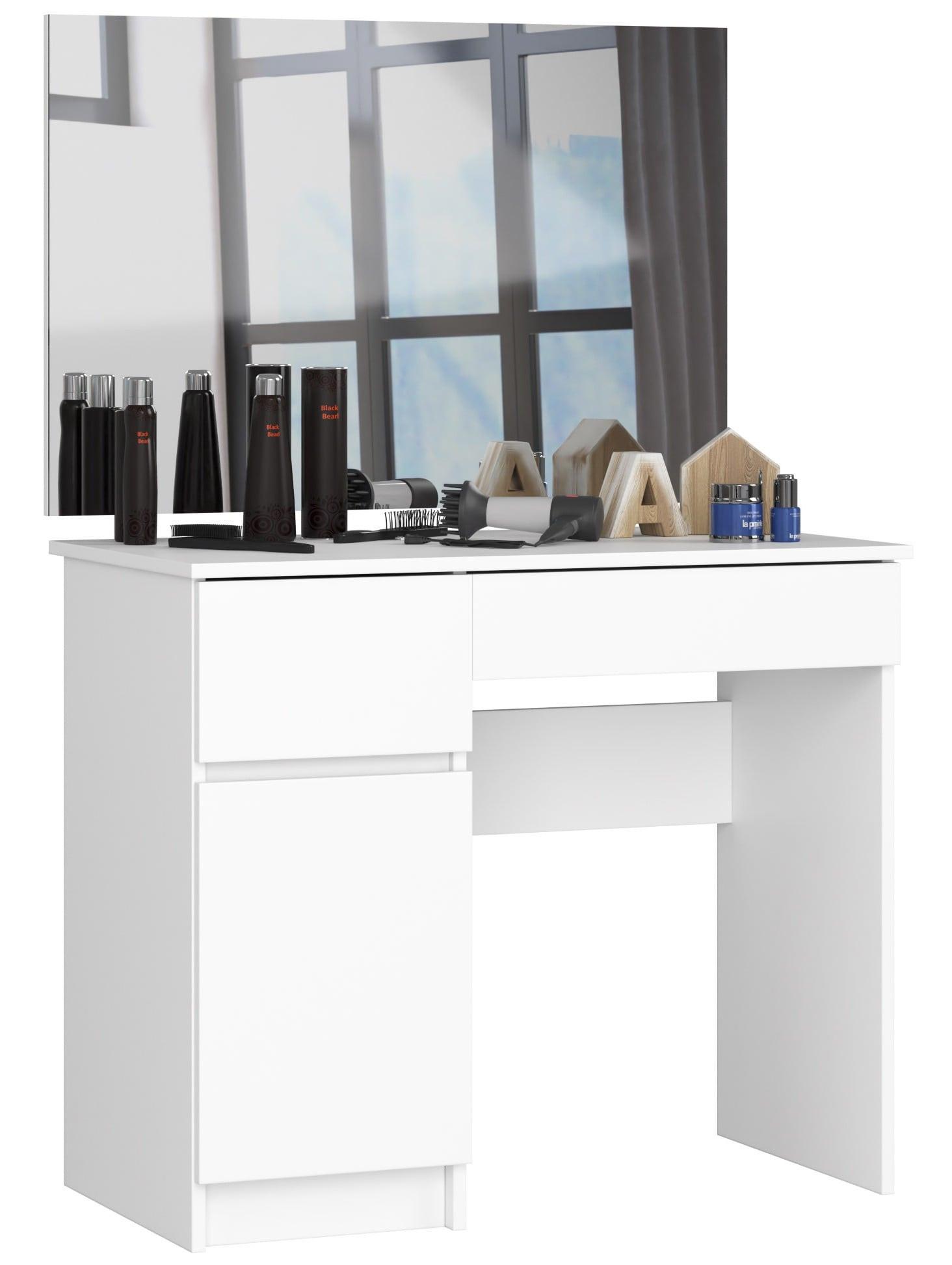 SCHMINKTISCH mit Spiegel - Weiß, Holzwerkstoff (90/142/50cm) - RAUMHIRSCH FURNITURE