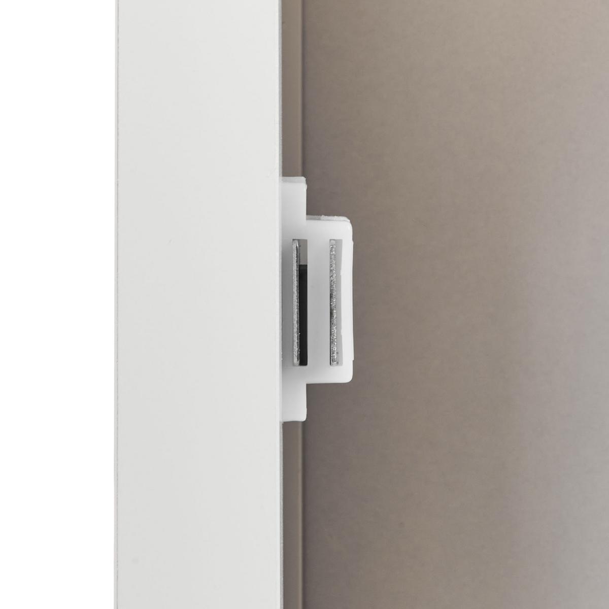 BADEZIMMERSCHRANK 40 cm Weiß Alamos - Weiß/Braun, Holzwerkstoff (40/75/30cm) - Beliani