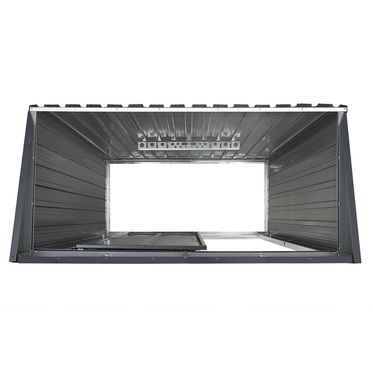 GERÄTESCHUPPEN S Anthrazit - Grau, Metall (164/182/88cm) - Juskys