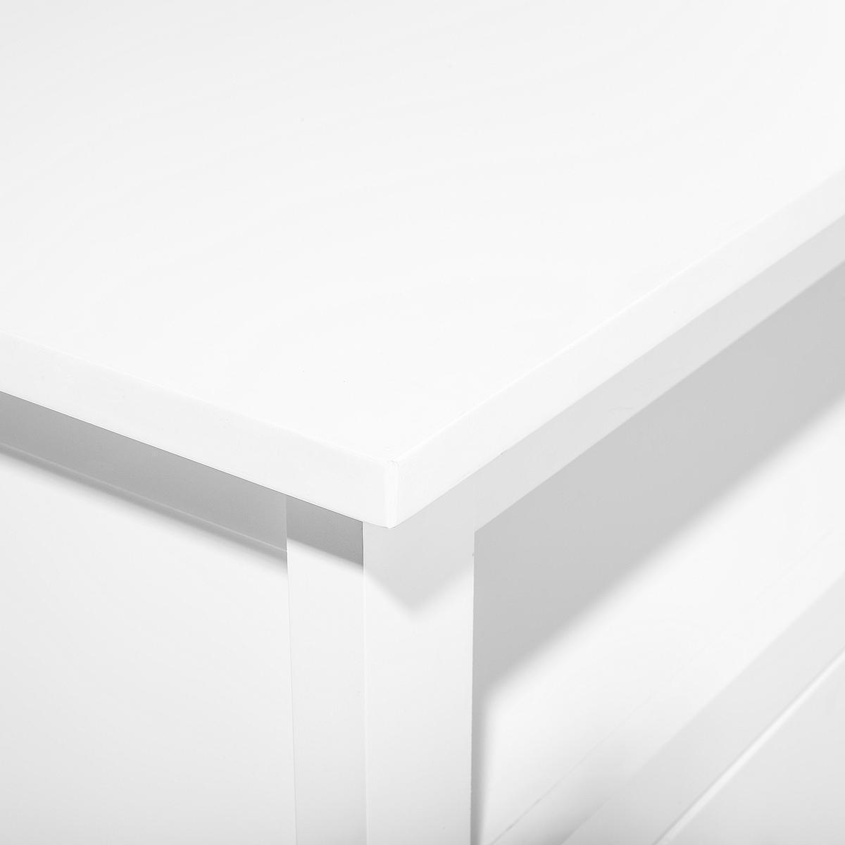 TV-MÖBEL Weiß BERKELEY 50/137/50 cm - Weiß, Holzwerkstoff (137/50/50cm) - Beliani