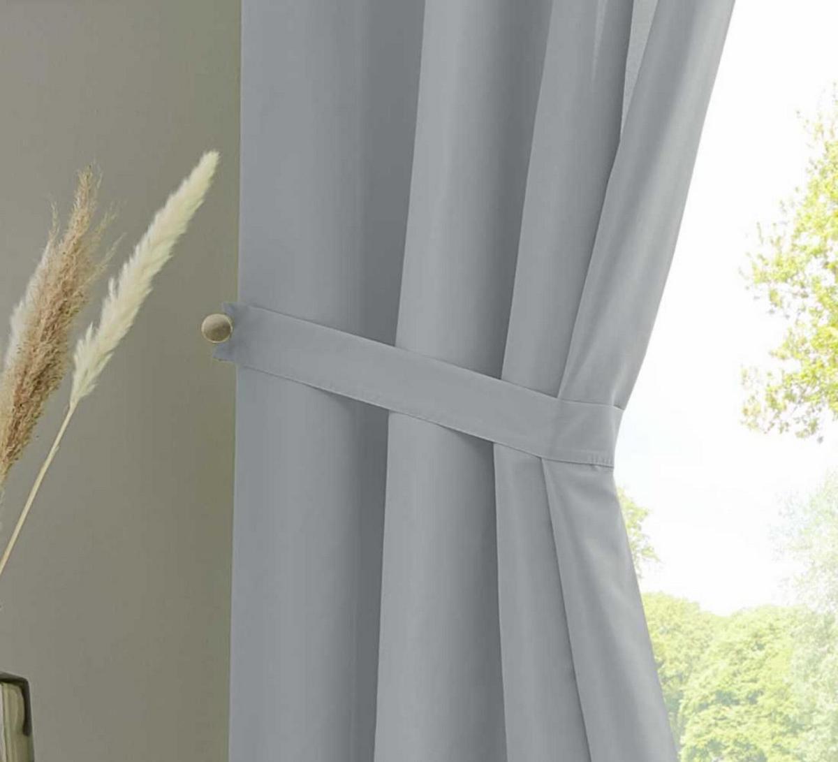 VORHANG 2ER SET BERLIN HxB 225x140cm Grau - Grau, Textil (140/225/225cm) - Gardinenbox