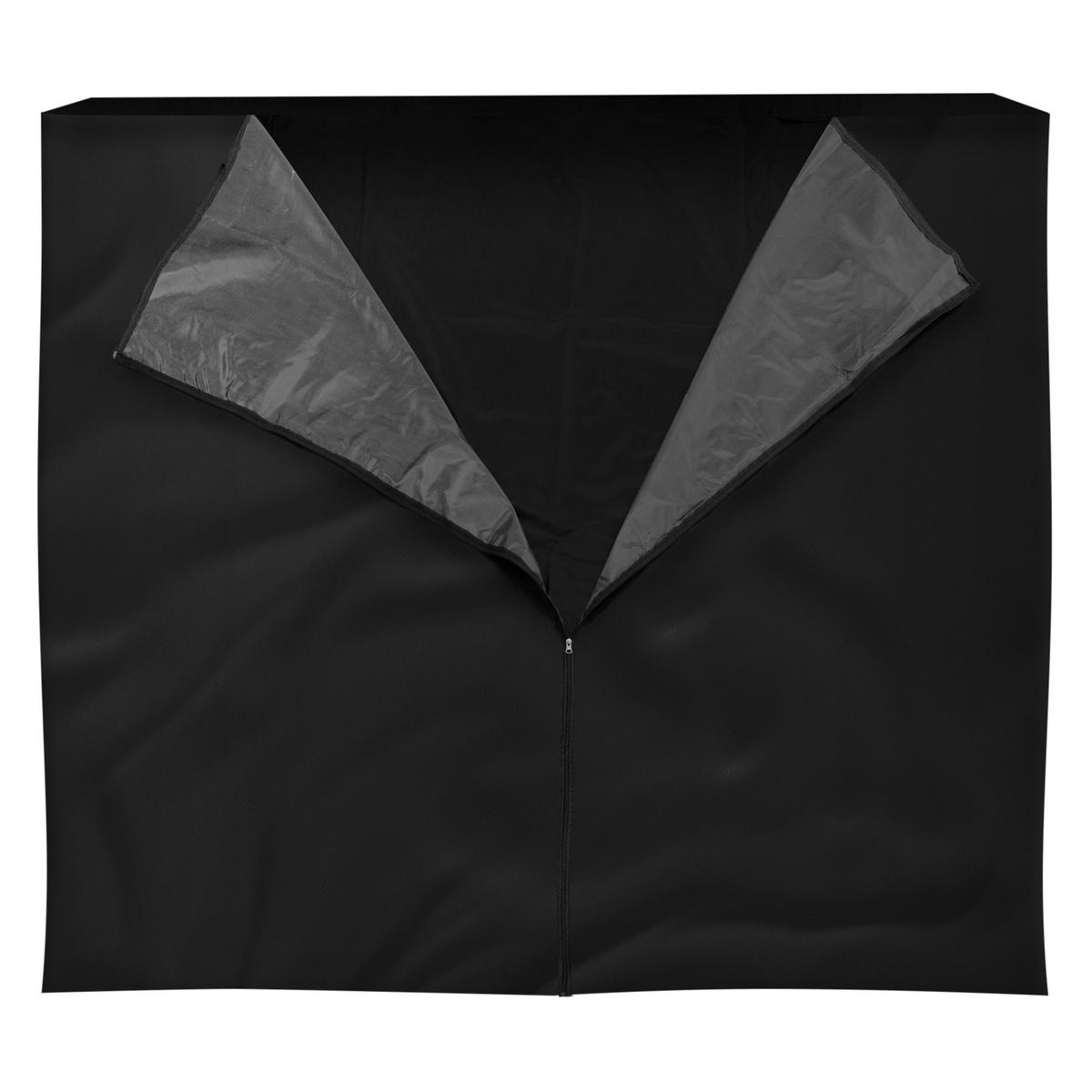 KAMINHOLZREGAL aus Metall 240 x 165 cm Schwarz aus Polyester wetterfest - Schwarz, Kunststoff (165/165/240cm) - ML-DESIGN