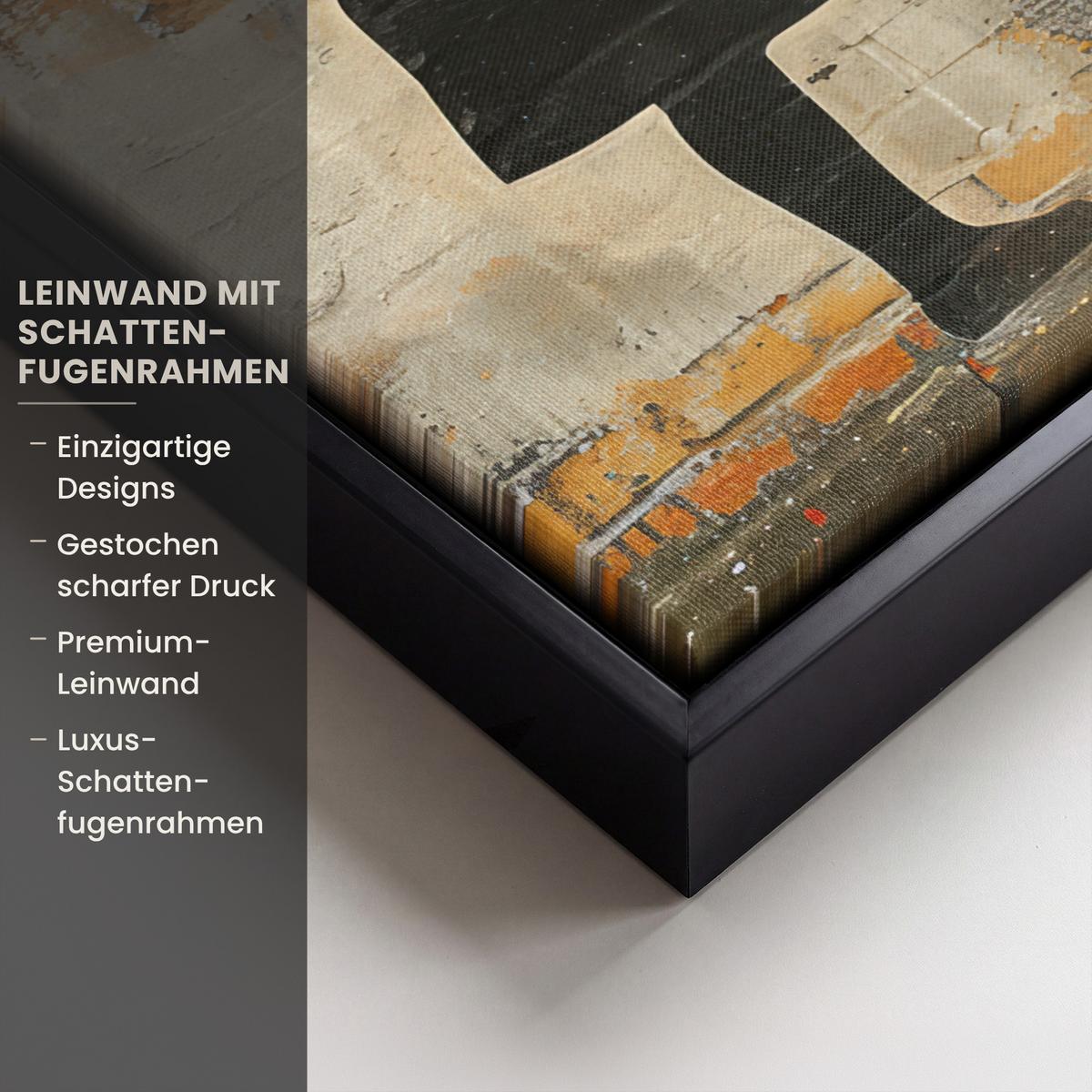 LEINWAND Bilder mit Rahmen - Graffiti - Banksy - Mädchen - Straßenkunst - 30x40 - Sandfarben, Textil (30/40cm) - MuchoWow