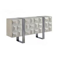 SIDEBOARD MARGO Grau Holz, Metall - Grau, Holzwerkstoff/Metall (180/85/40cm) - KAWOLA