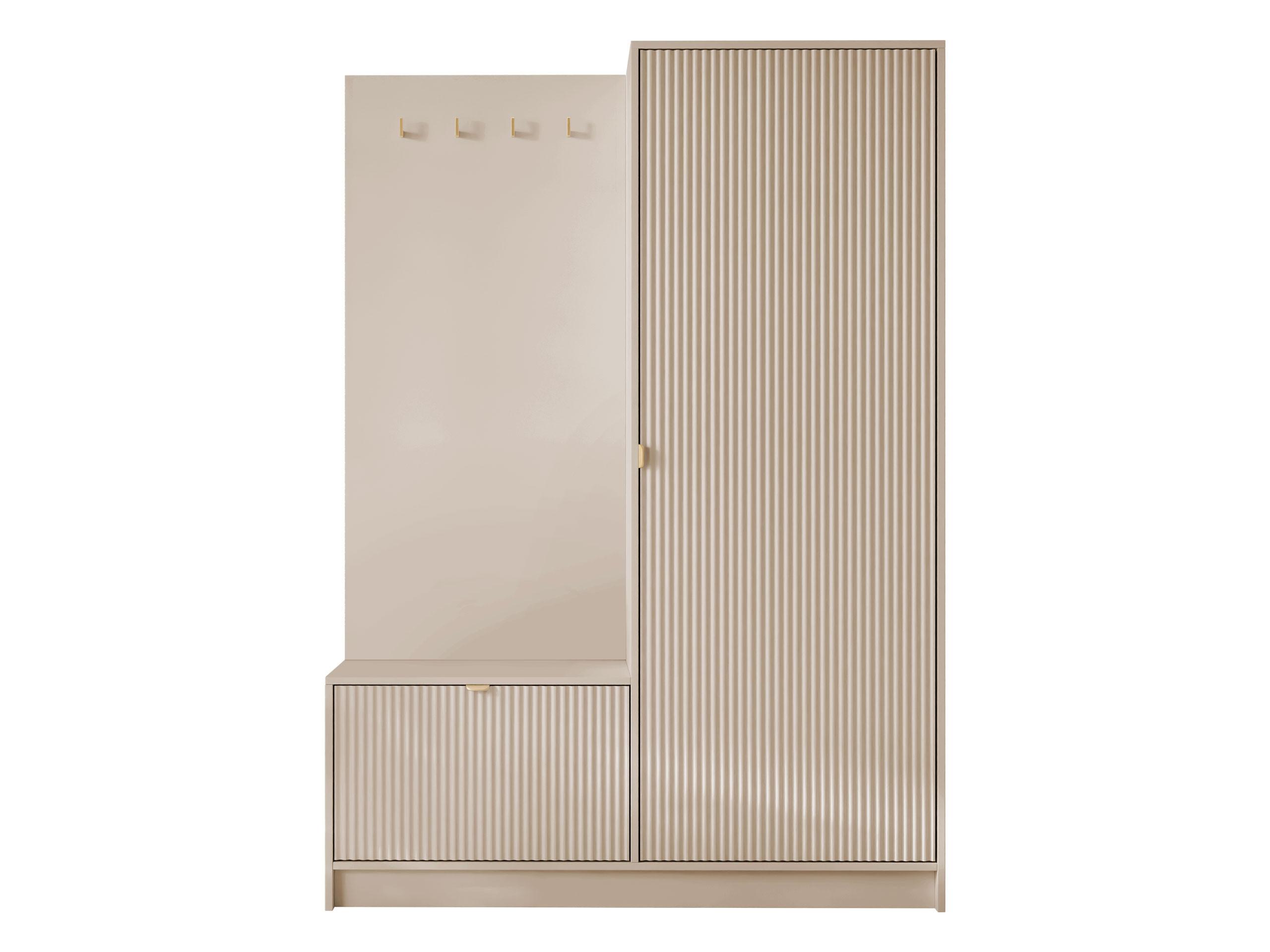 GARDEROBE Tireno - Sandfarben, Holzwerkstoff/Kunststoff (120/180/40cm) - MIRJAN24