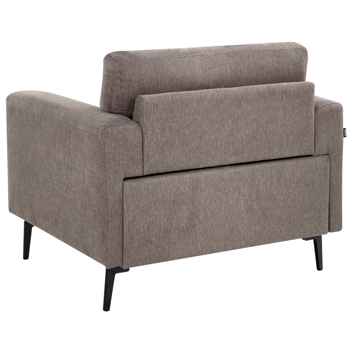 SESSEL Stoff Braun Lousto - Schwarz/Braun, Textil/Metall (102/85/65cm) - Beliani