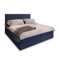 BOXBETT PISA 160x200 cm mit Matratze und Topper - Blau - Blau, Holz (160/200cm) - MASSENO