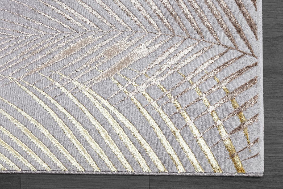 KURZFLORTEPPICH Floral KAVALA Polyester Grau 120 x 170 cm - Grau, Textil (120/170cm) - KADIMA DESIGN