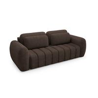 SCHLAFSOFA Caria - Braun, Holzwerkstoff/Textil (266/95/110cm) - Fun Möbel