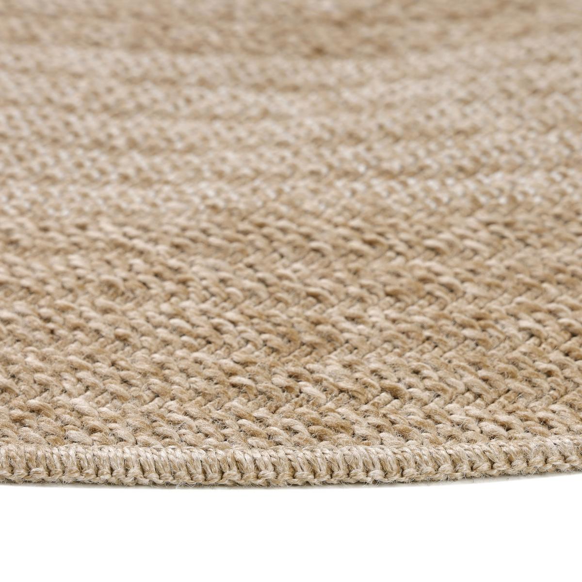 OUTDOORTEPPICH KAUNS, im Vintage-Stil, Beige, Ø 80 cm - Beige, Textil (80/80cm) - KADIMA DESIGN