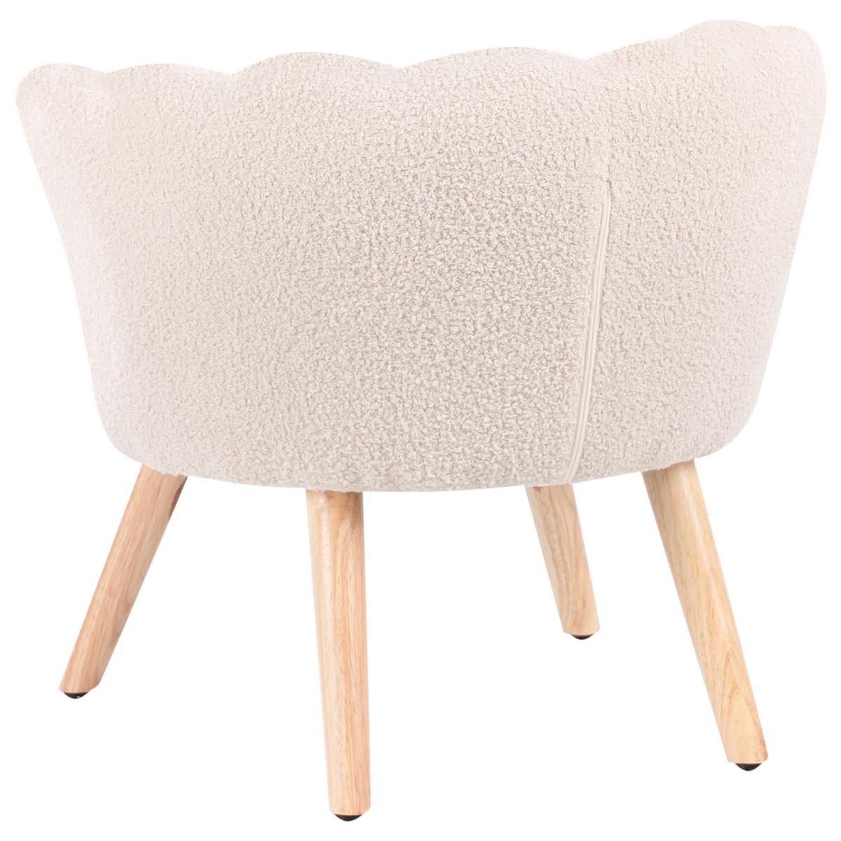 KINDERSESSEL Bouclé Hellbeige Halby - Beige, Textil (60/54/54cm) - Beliani