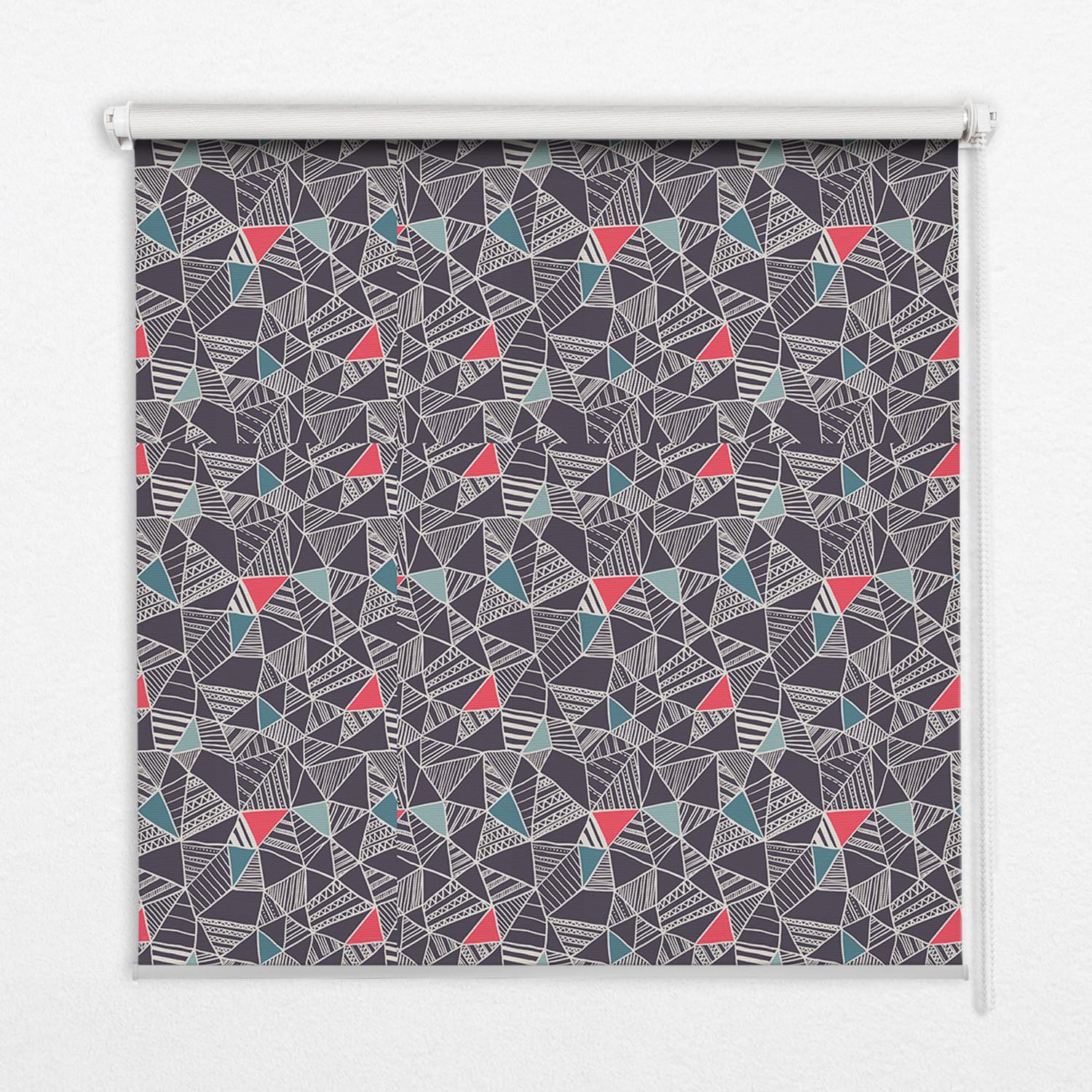 INNENROLLO - Fensterrollo - Rollo - 100x180 cm - Muster - Blau, Kunststoff (100/180/0.5cm) - TULUP