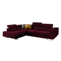 ECKSOFA Wilson 4 Sitzplätze Bordeaux - Rot, Textil (271/201cm) - Petits-meubles