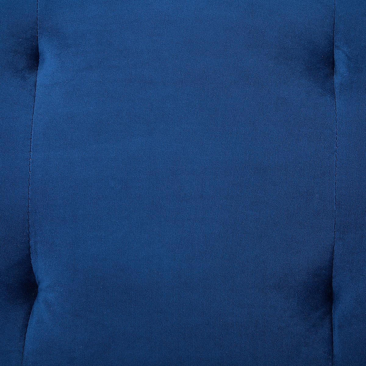 3-SITZER-SCHLAFSOFA Samtstoff Marineblau Selnes - Hellblau, Textil (212/85/84cm) - Beliani