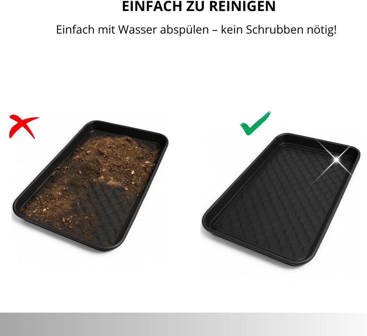 SCHUHABTROPFSCHALE XXL 76x38 cm - Schwarz, Kunststoff (76/38cm) - Idohome