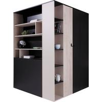 DREHTÜRENSCHRANK ISEO 135/190/135cm 2-türig Weiß - Blau/Weiß, Holzwerkstoff (135/190/135cm) - MASSENO
