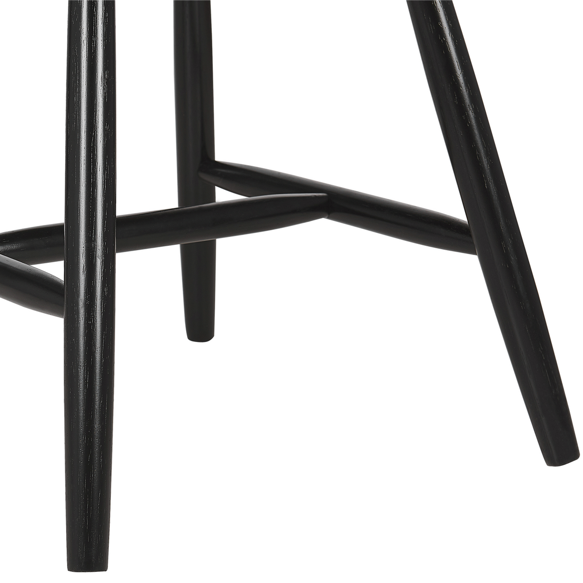 ESSZIMMERSTUHL 2er-Set Gummibaumholz Schwarz Burges - Schwarz, Holz (51/92/43cm) - Beliani