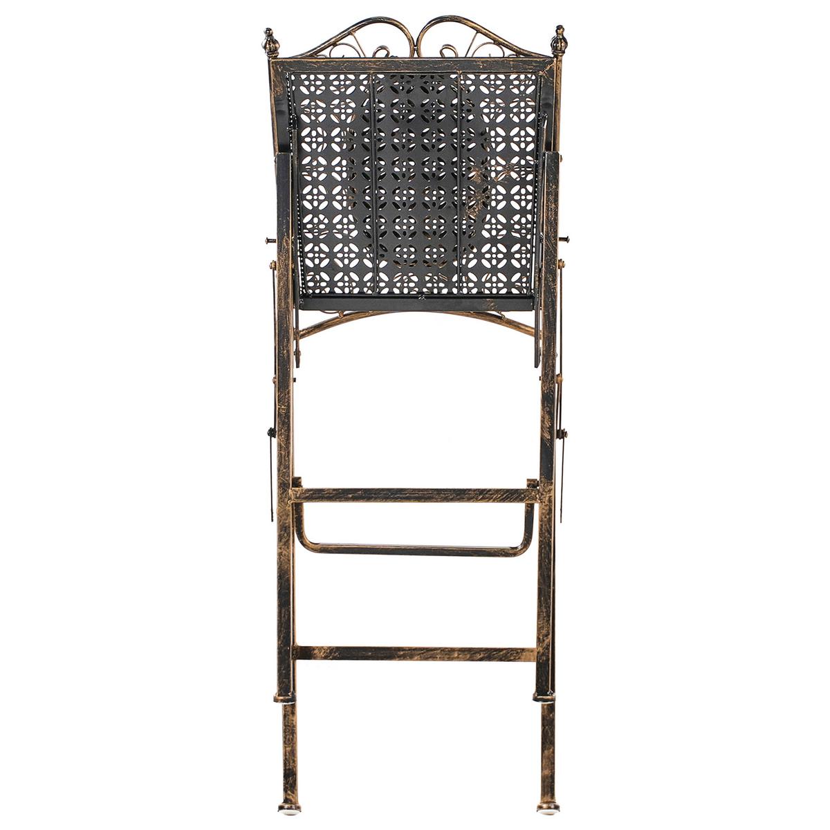 GARTEN-BARHOCKER Schwarz Bormio - Schwarz, Metall (38/122/44cm) - Beliani