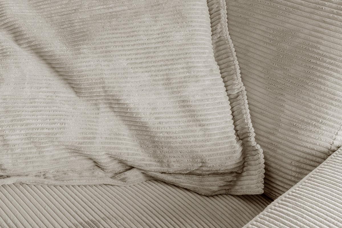 FLATTERKISSEN MADELINE Cremeweiß Cord - Creme, Textil (75/12cm) - KAWOLA