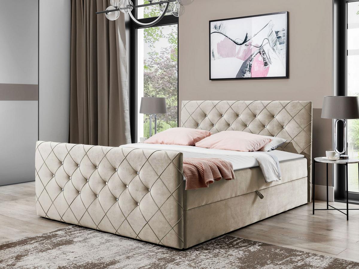 BOXBETT Malaga - H3 - Naturfarben, Holz (160/200cm) - MIRJAN24