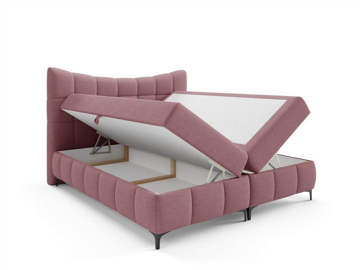 BOXBETT Charles Premi.. In Aragon - Rot, Holzwerkstoff/Textil (140/200cm) - Fun Möbel