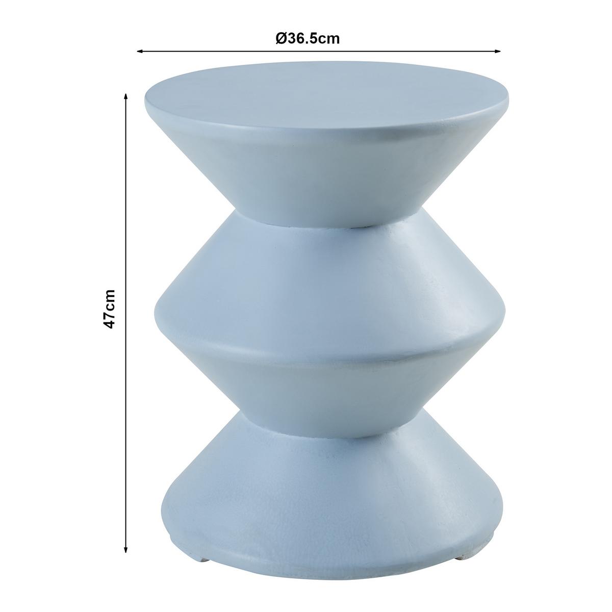 BEISTELLTISCH Kyppeslo - Hellblau, Stein (36.5/36.5/47cm) - [en.casa]