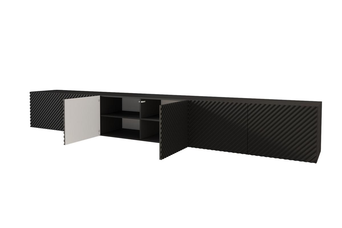LOWBOARD ZENO-W 3x100x40x40 cm - Schwarz - Weiß, Holzwerkstoff (300/40/40cm) - ALTDECOR
