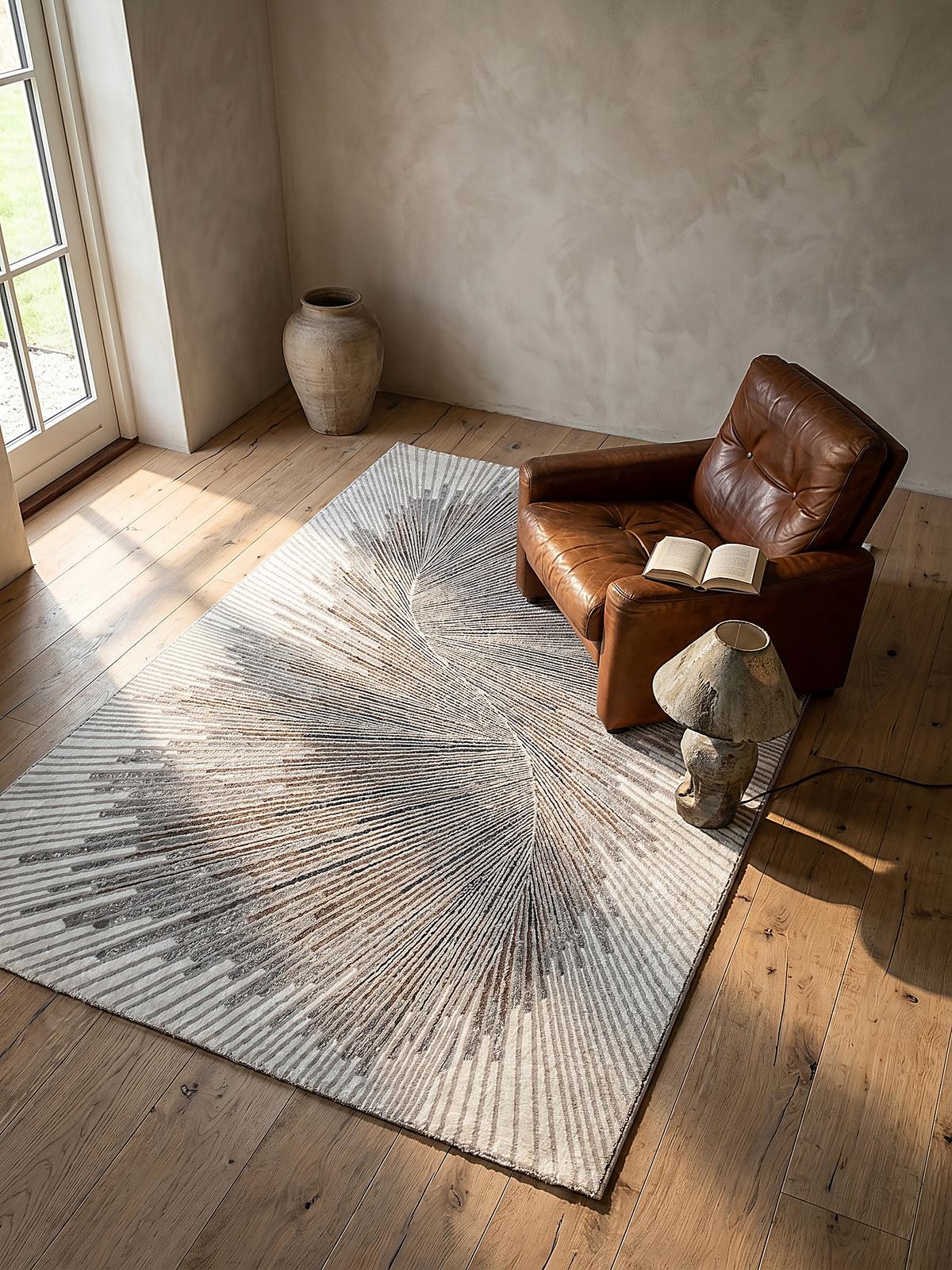 KURZFLORTEPPICH Abstrakt KAVALA Polyester Grau 120 x 170 cm - Grau, Textil (120/170cm) - KADIMA DESIGN