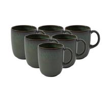 BECHER MIT HENKEL Lave Vert 400 ml 6er Set - Grün, Keramik (0.4L) - like.Villeroy & Boch