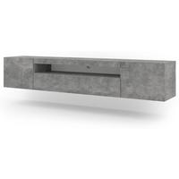 TV LOWBOARD Beton 200/42/37 - Grau, Holzwerkstoff (200/42/37cm) - RAUMHIRSCH FURNITURE