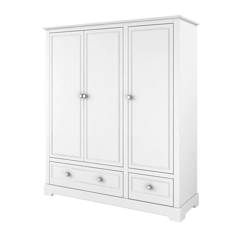 SCHRANK 3 Türen Weiß - Weiß, Holzwerkstoff (146/174/52cm) - Petits-meubles