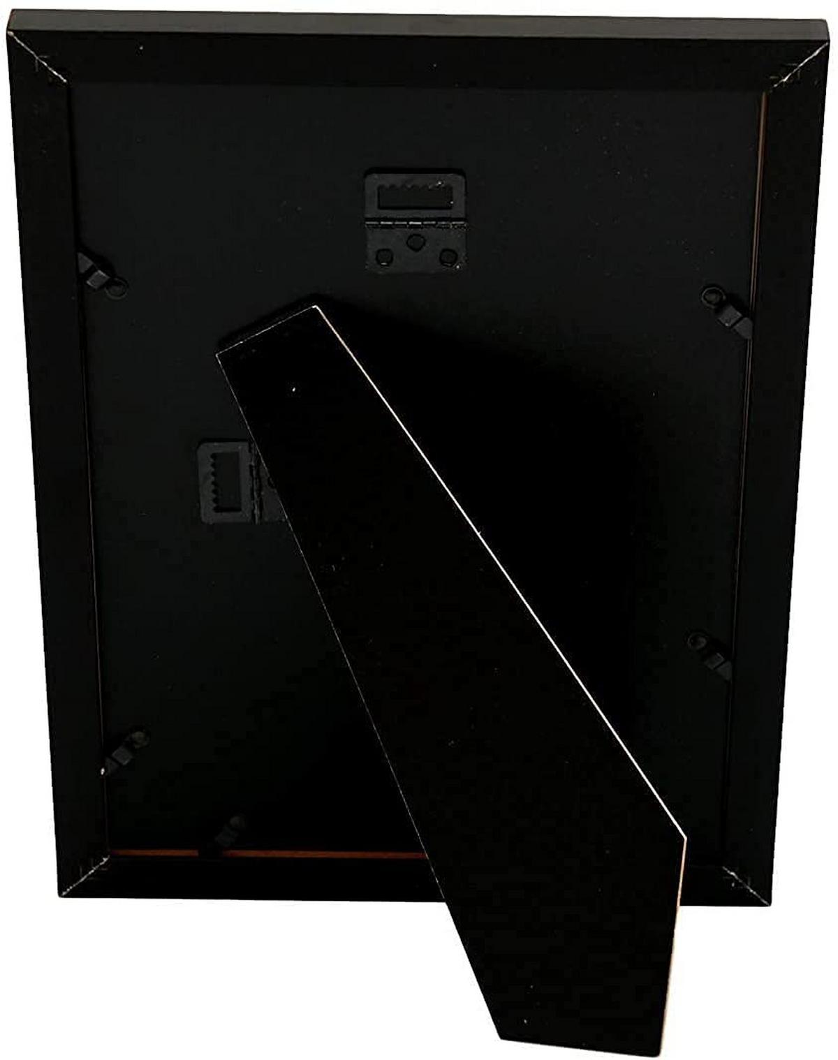 RAHMEN Set mit 4 aus MDF und Acrylglas Schutz und Aussteller für Fotografien, Bilder, Poster, Gemälde, Dekoration für Haus Farbe Schwarz A4 - Schwarz, Holz (21/3cm) - Nacnic