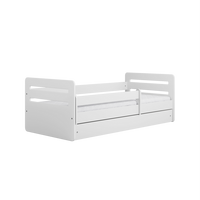 KINDERBETT Tomi mit Schublade und Matratze Weiß 90/65/164 - Weiß, Holzwerkstoff (80/160cm) - RAUMHIRSCH FURNITURE